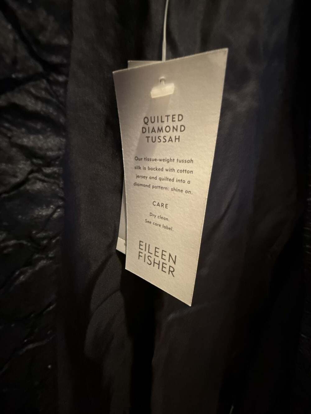 Eileen Fisher Quilted Diamond Tussah Silk Jacket 1X - Picture 3 of 6